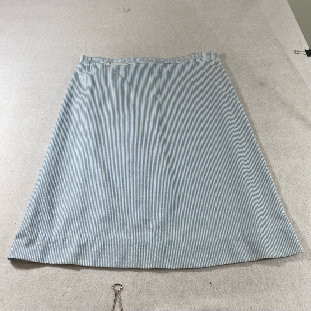 Country Suburbans Seersuckers Skirt Aline Vintage 34” Waist Pockets USA Made